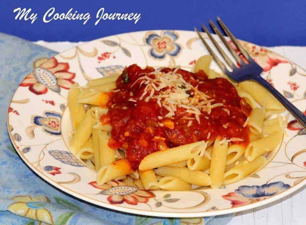 Penne All ‘Arrabbiata Penne All ‘Arrabbiata in a plate
