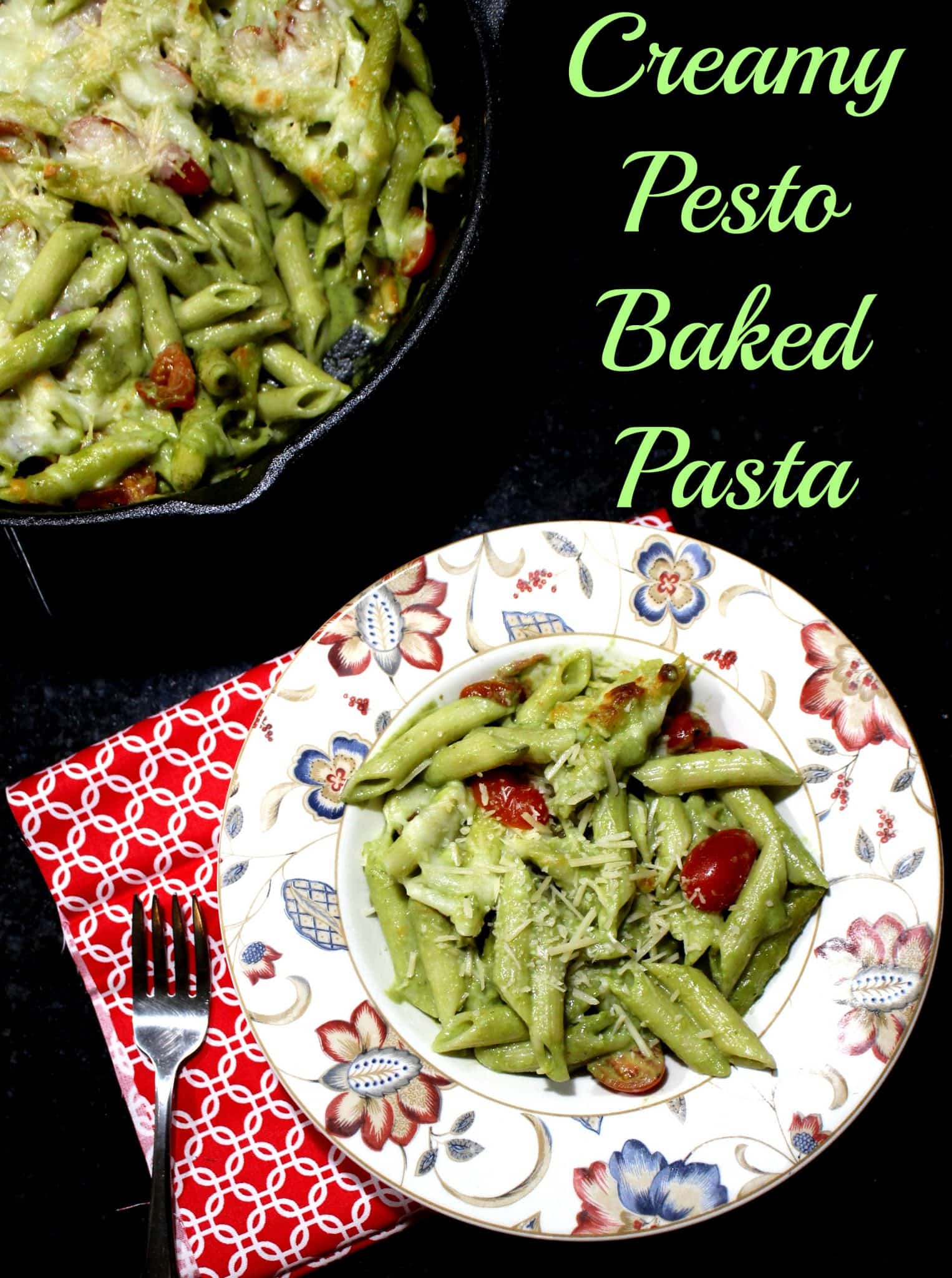 Creamy Pesto Baked Pasta – Baked Pasta with Pesto and Cherry Tomatoes Baked Pasta with Pesto and Cherry Tomatoes.