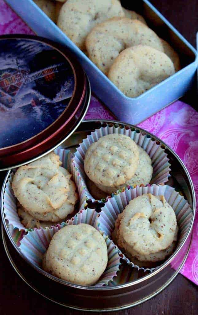 D for Danish Butter Cookies Danish Butter Cookies in a tin