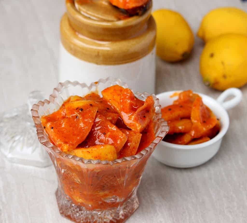  Nimbu Ka Achaar is served to eat.